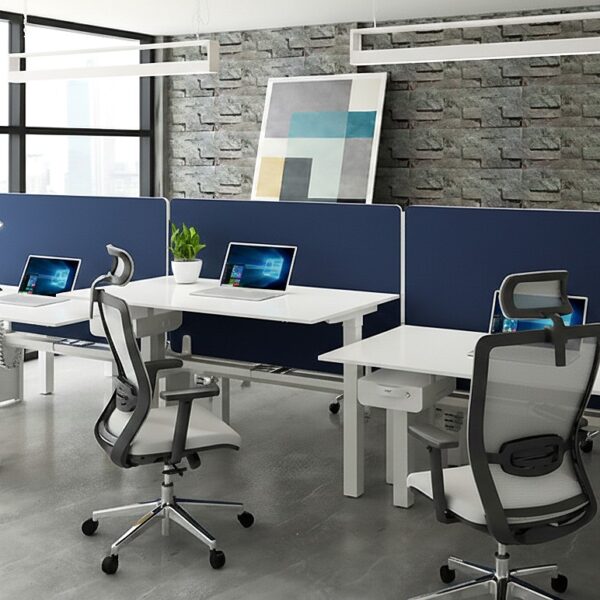 <h3>Twin Standing Desks With Cable Management