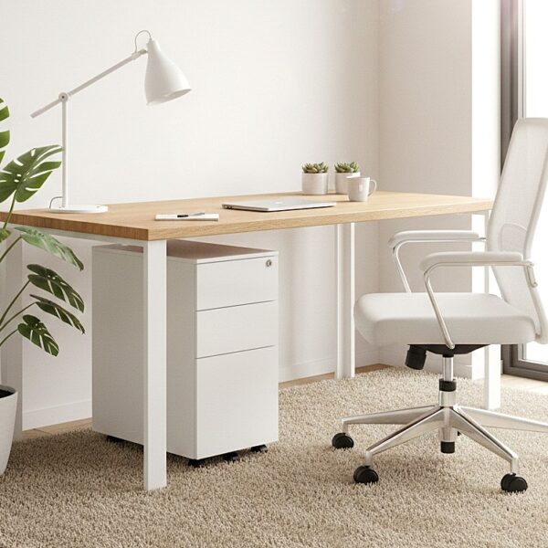 <h3>Slimline Steel Mobile Pedestal: Compact & Secure Office Storage