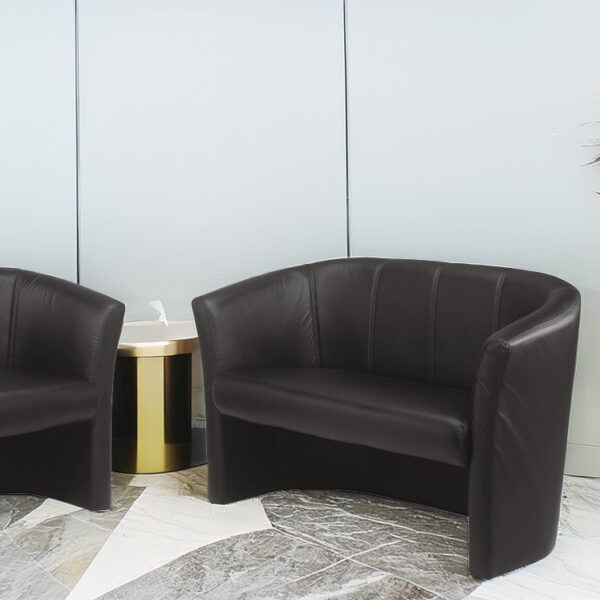 <h3>Leather Look Tub Chairs