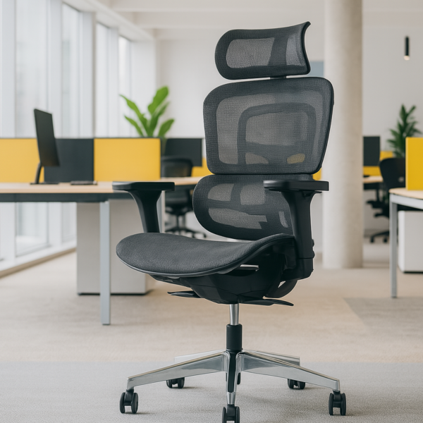 <H3>Vela Ergonomic Mesh Back and Seat Chair- Black