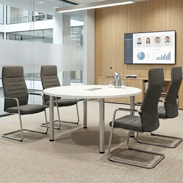 <h4>Core Pole Leg Round Meeting Table